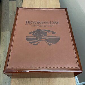 Velvet Lined Wooden Keepsake Box Leather Cover "Beyond This Day"